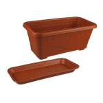 Plastic, Rectangle Planter with Tray 30cm